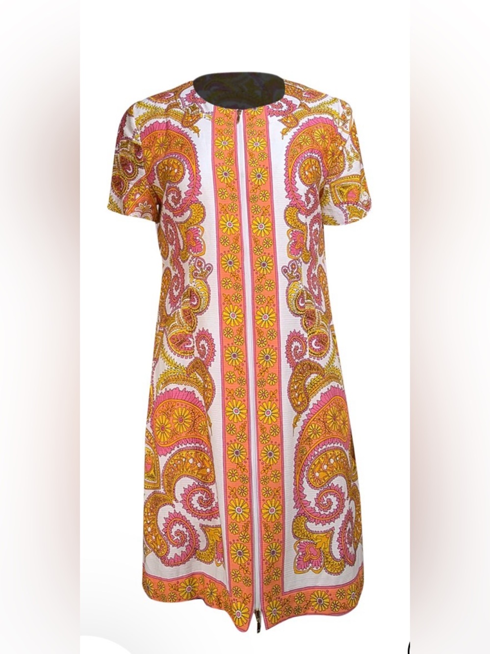 TINA TURK
Pink & Orange Paisley Shift Dress